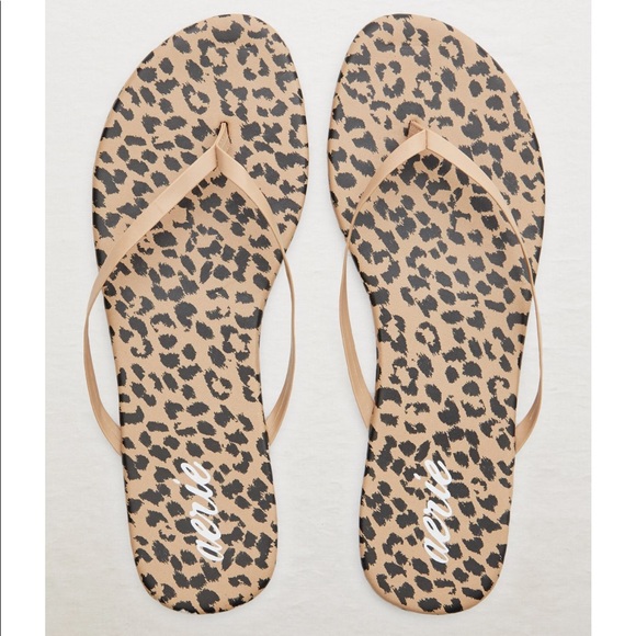 aerie Shoes - 🐆 NWT Aerie Leopard Flip Flop Sandal size 10 🐆